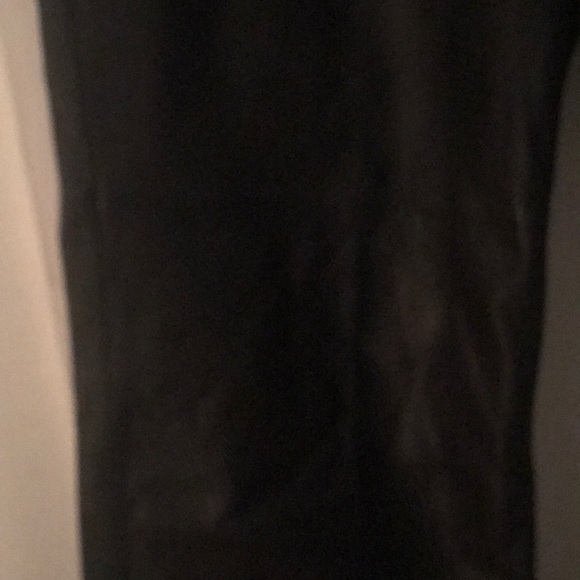 Black genuine leather straight leg pants size 10 - Picture 5 of 5